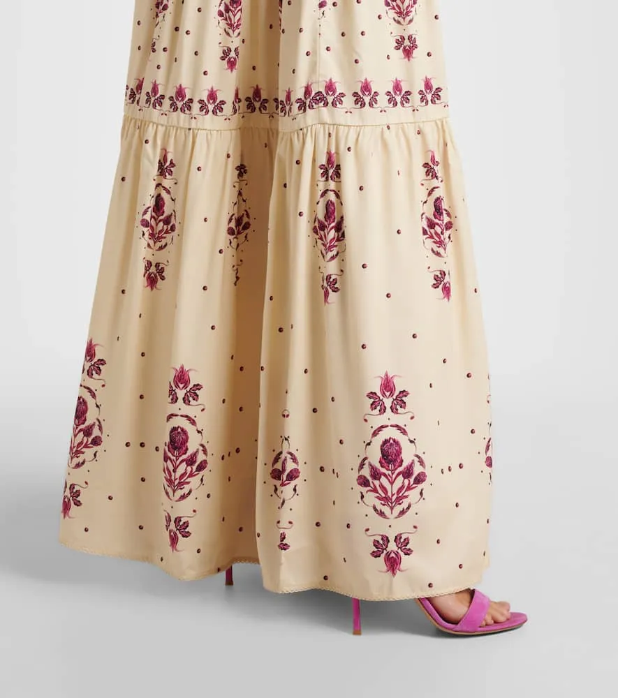 Agua by Agua Bendita Lima Relato embroidered linen maxi dress