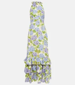 Agua by Agua Bendita Magnolia Hortensia linen maxi dress
