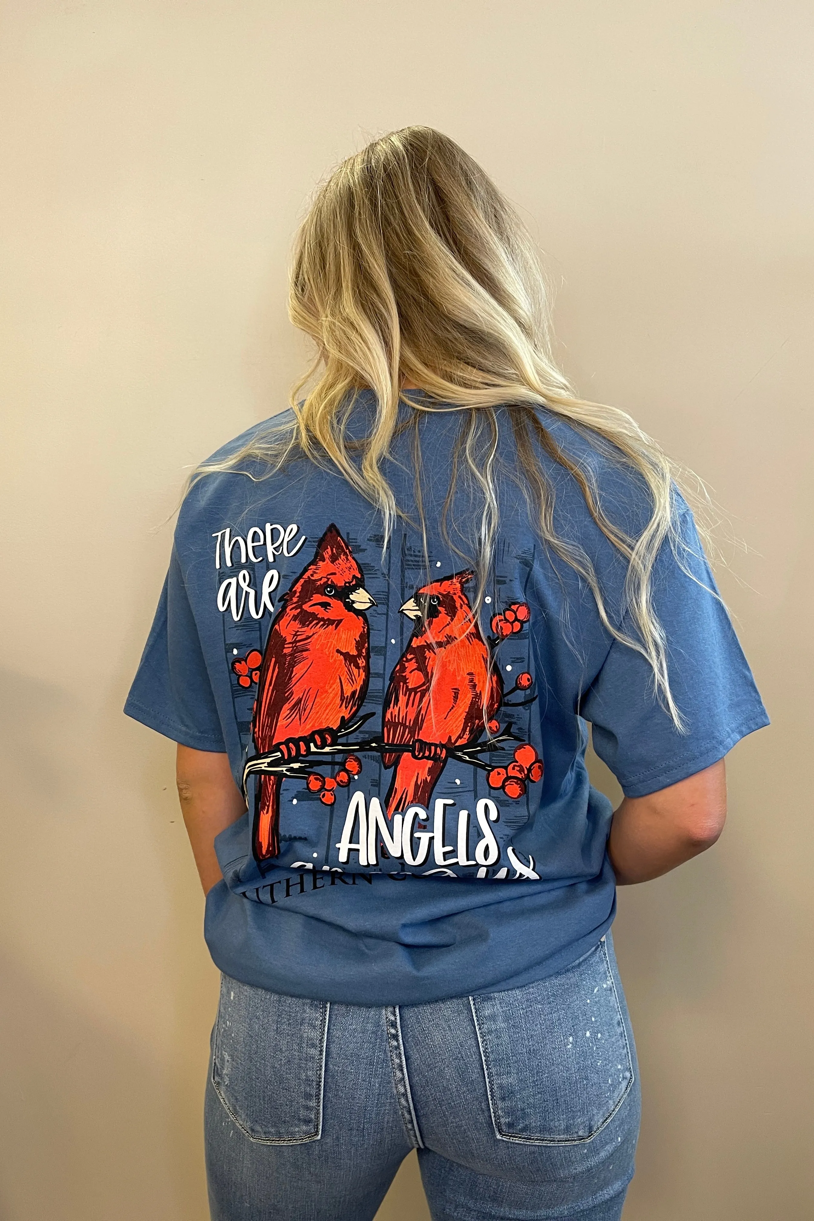 Angels Among Us Cardinal Graphic Tee