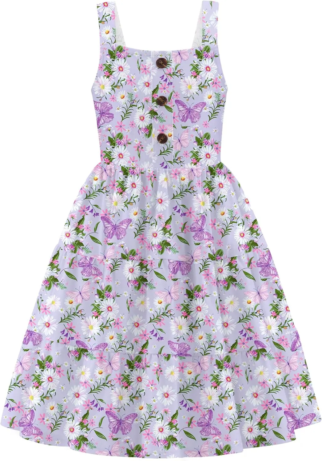 Arshiner Toddler Girl Dresses Casual Sleeveless Swing Flowy Sundress