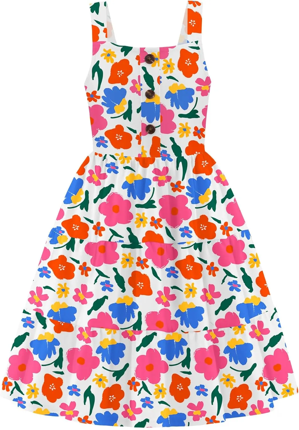 Arshiner Toddler Girl Dresses Casual Sleeveless Swing Flowy Sundress