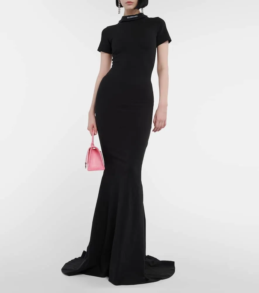 Balenciaga Cotton-blend T-shirt maxi dress