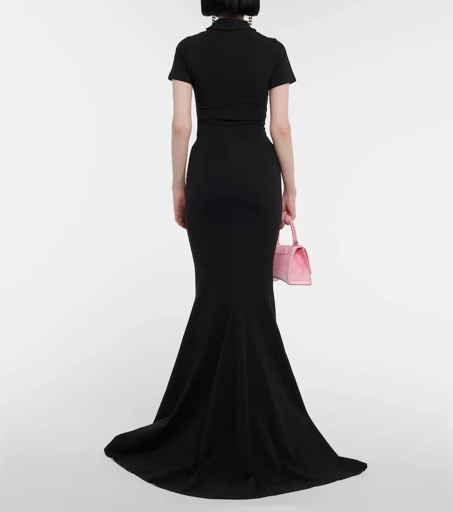 Balenciaga Cotton-blend T-shirt maxi dress