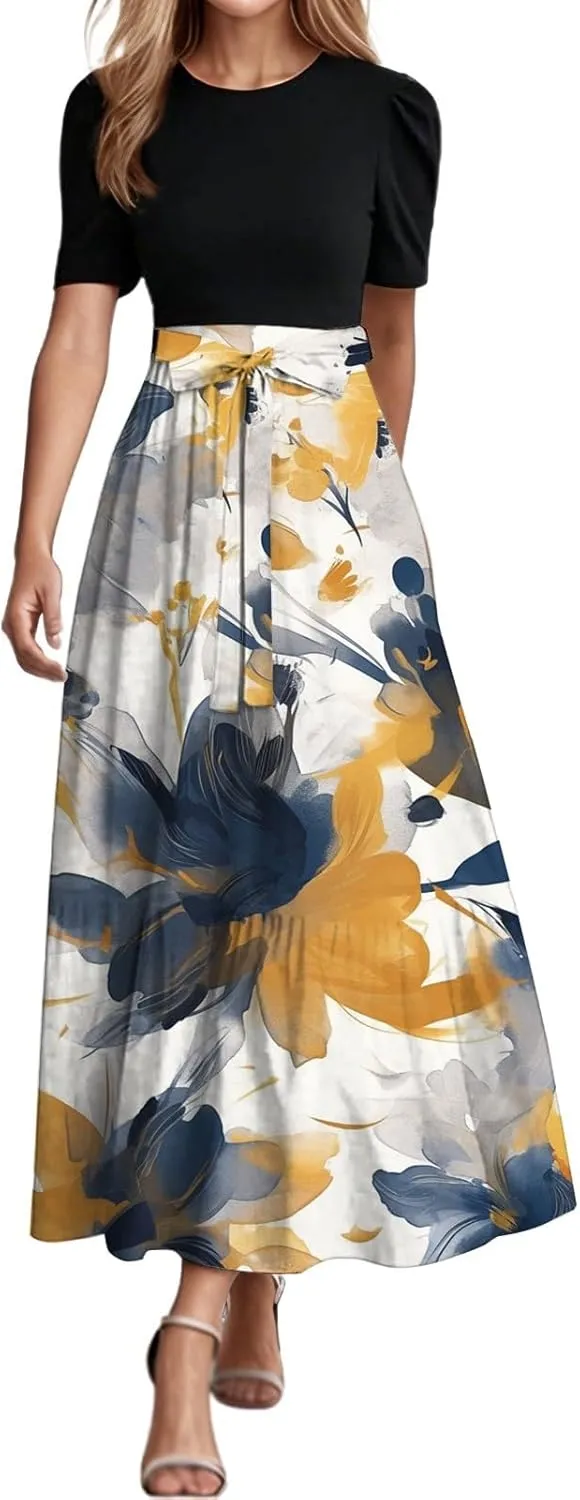 Beach Wedding Guest Dress Womens 2025 Summer Maternity Maxi Dresses for Photoshoot Short Sleeve Baby Shower Casual Long Dress