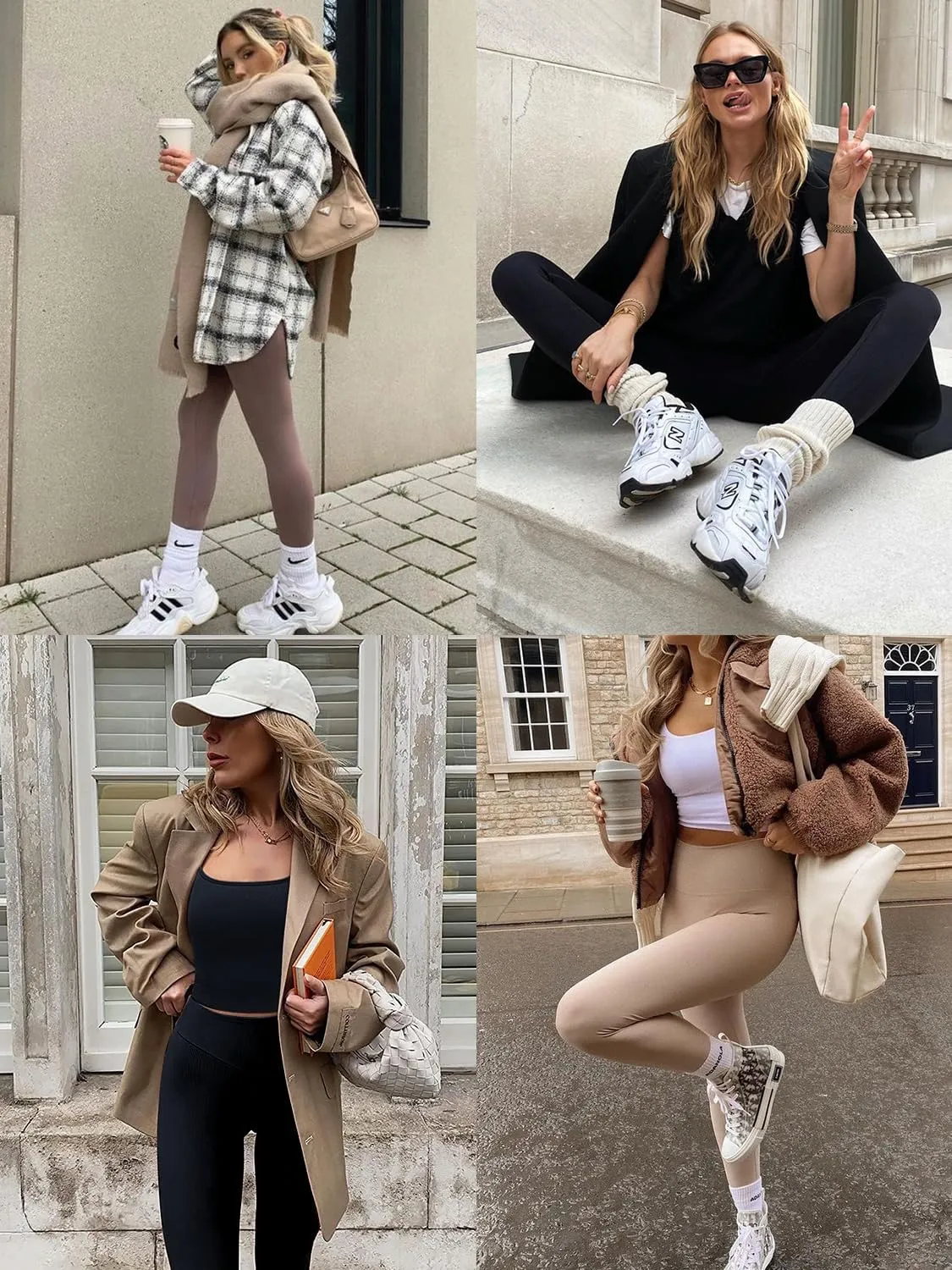 BLUEENJOY 3 Pack Leggings for Women - High Waisted Full Length Buttery Soft Yoga Pants for Workout Athletic Daily