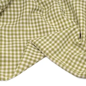 Bonbon Viscose Cotton Gingham - Green Pea