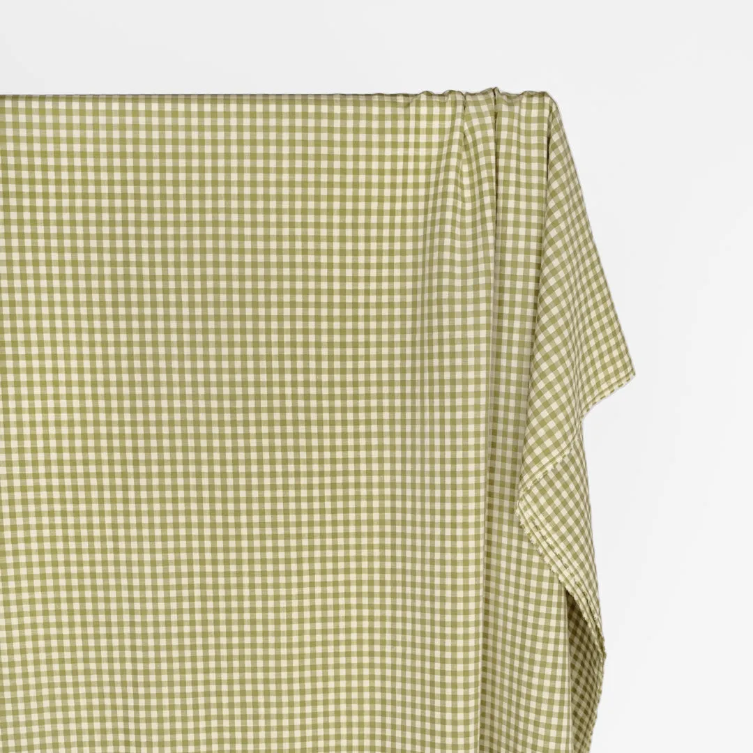 Bonbon Viscose Cotton Gingham - Green Pea