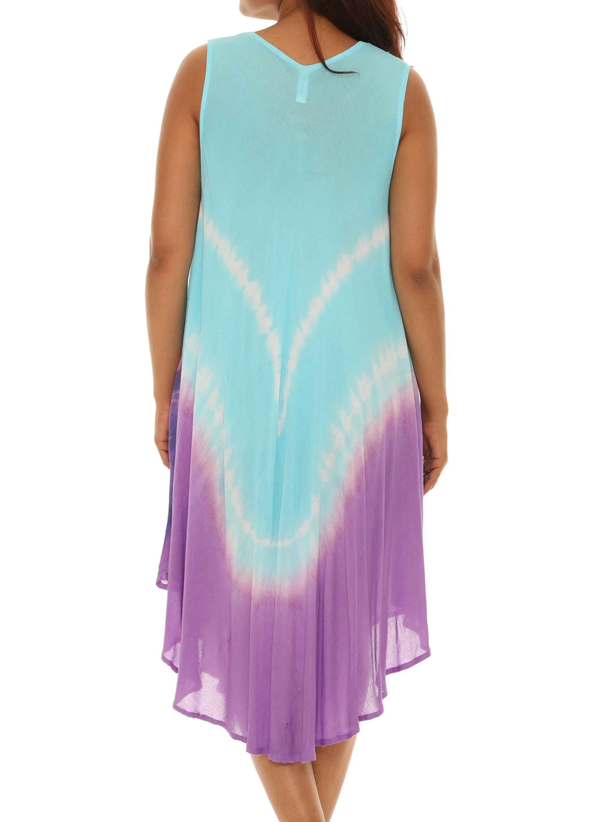 Butterflies With Two Tone Midi Rayon Sundress