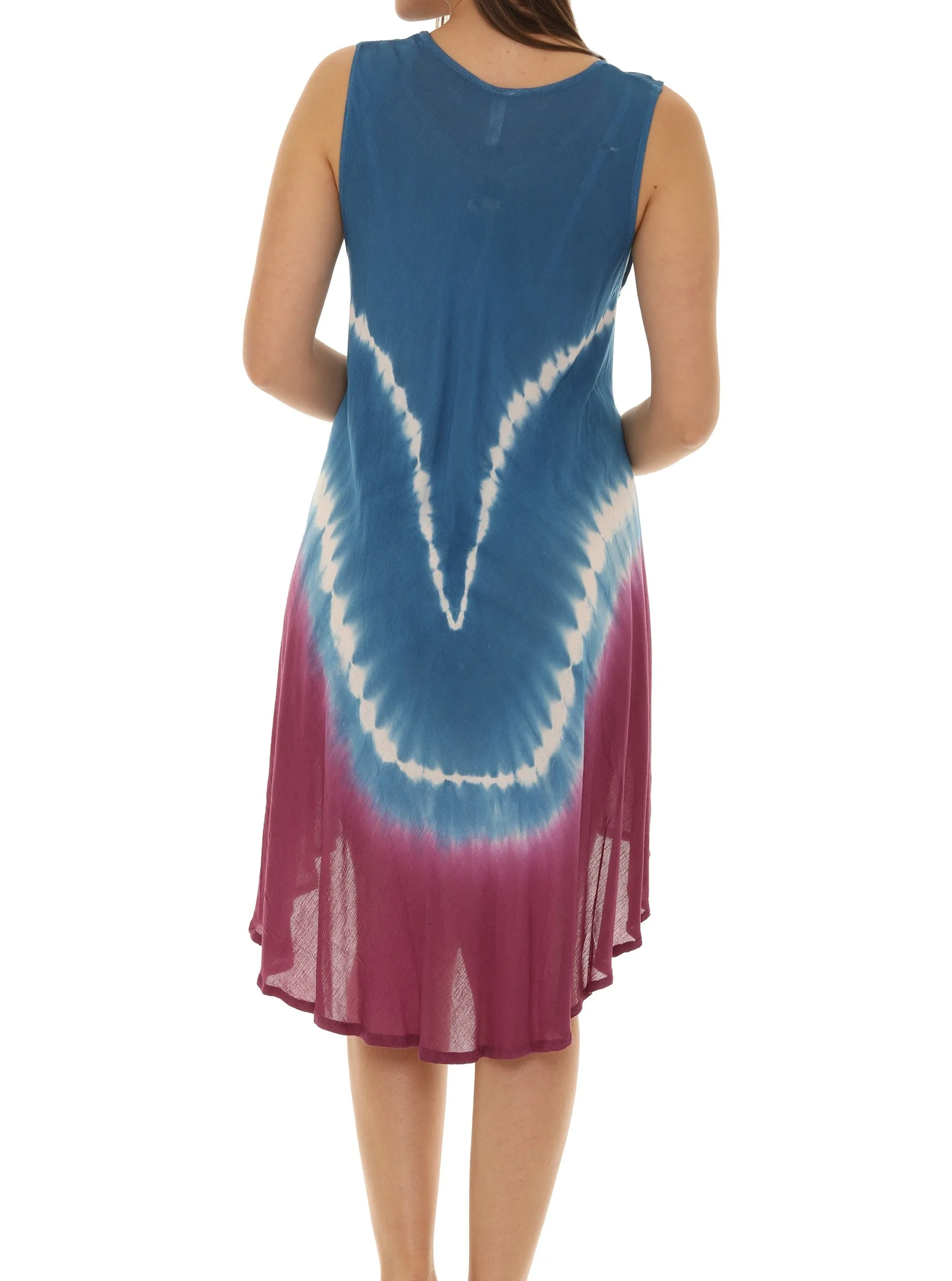 Butterflies With Two Tone Midi Rayon Sundress