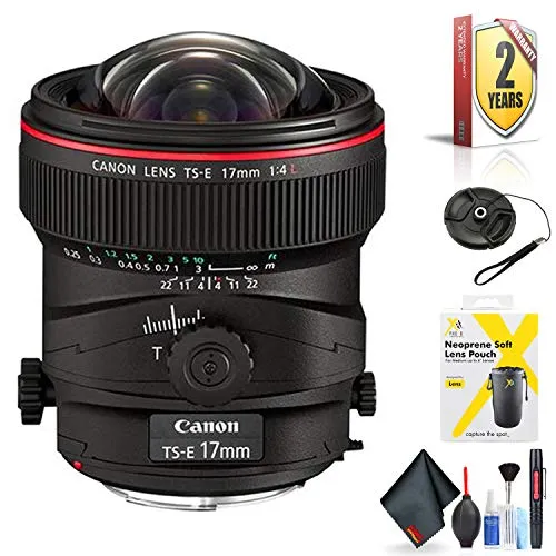 Canon TS-E 17mm f/4L Tilt-Shift Lens for Canon EF Mount   Accessories (International Model with 2 Year Warranty)