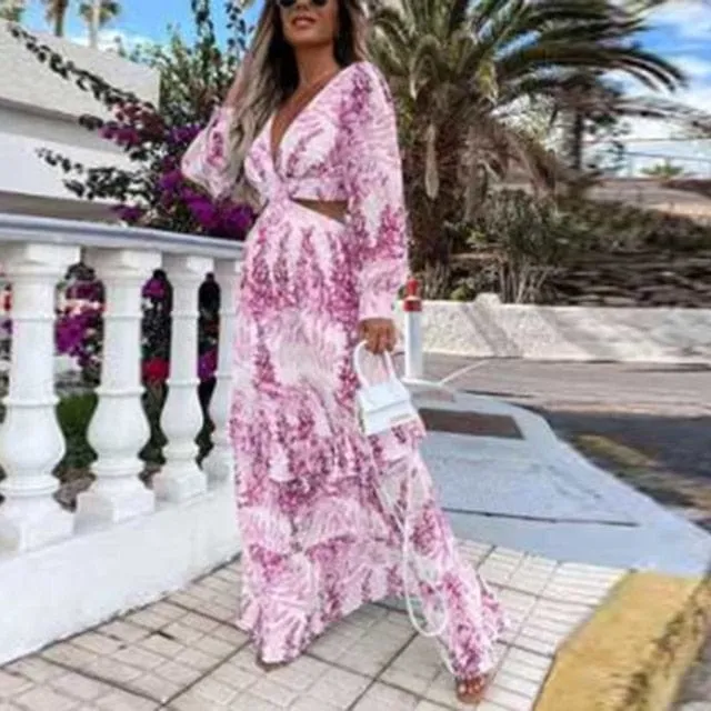 Claire Ruffle Maxi Dress