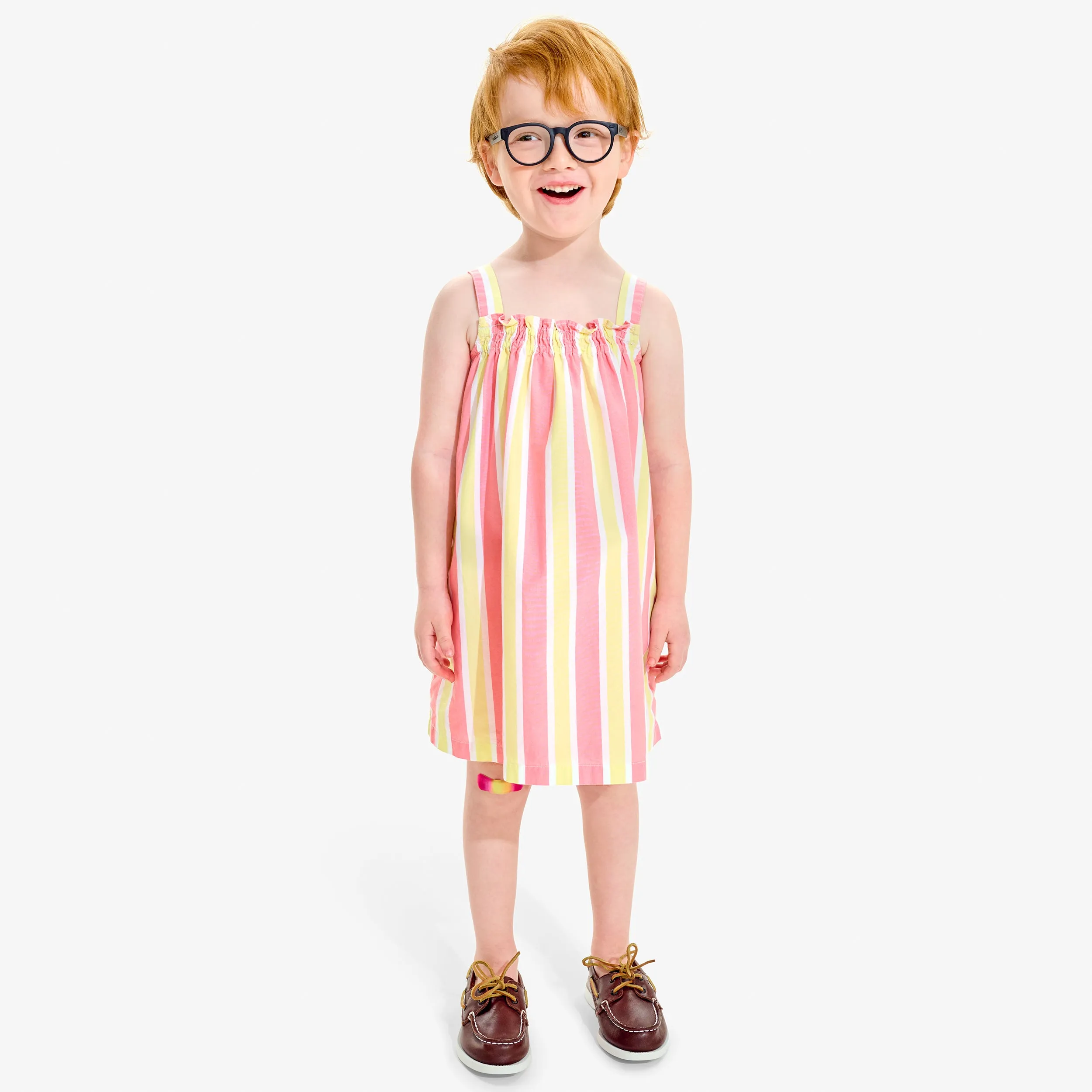 Clearance kids woven smocked sundress in stripe