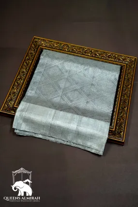 GREY WITH TISSUE BORDER SOFT SILK SAREE