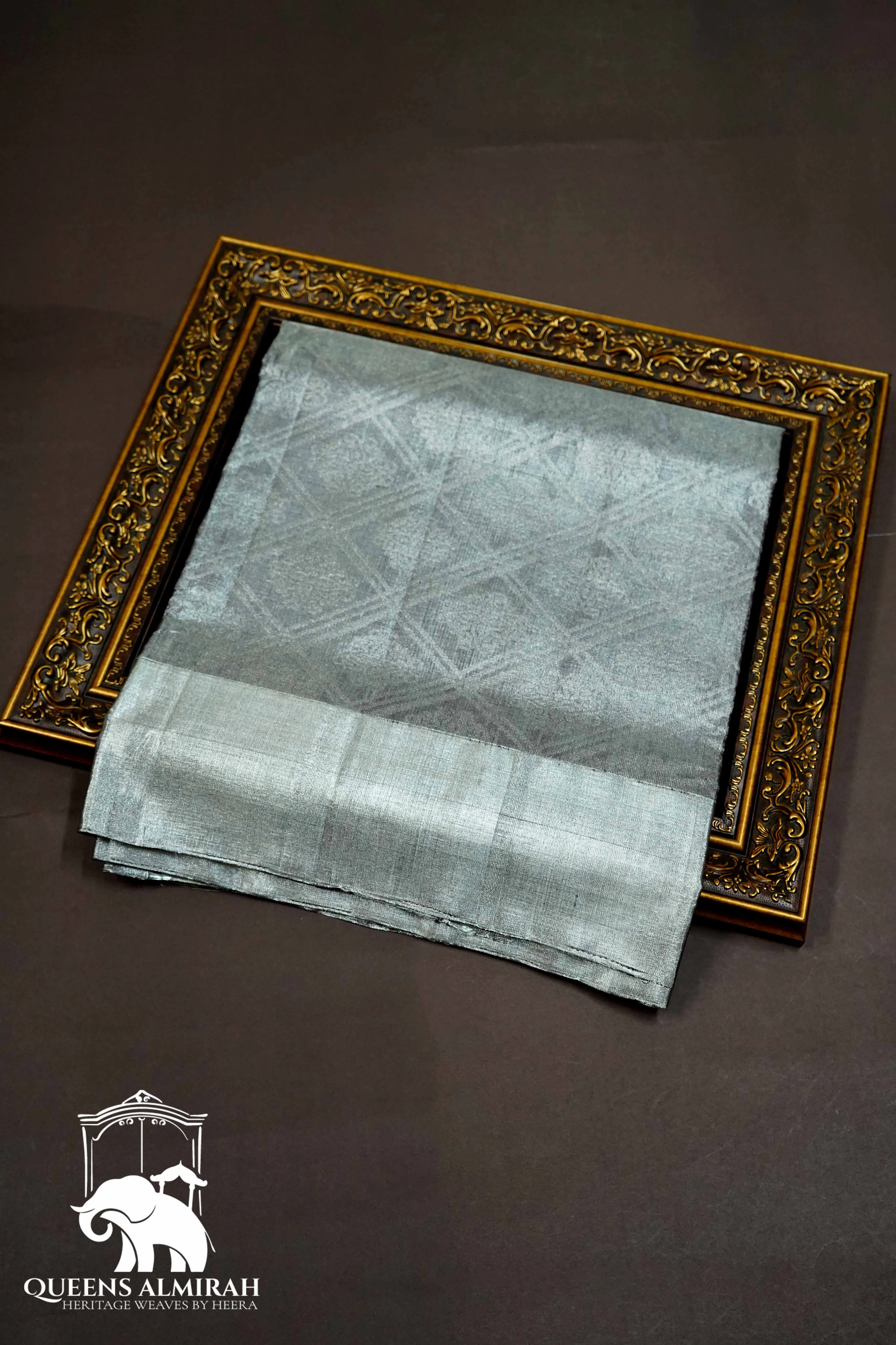 GREY WITH TISSUE BORDER SOFT SILK SAREE