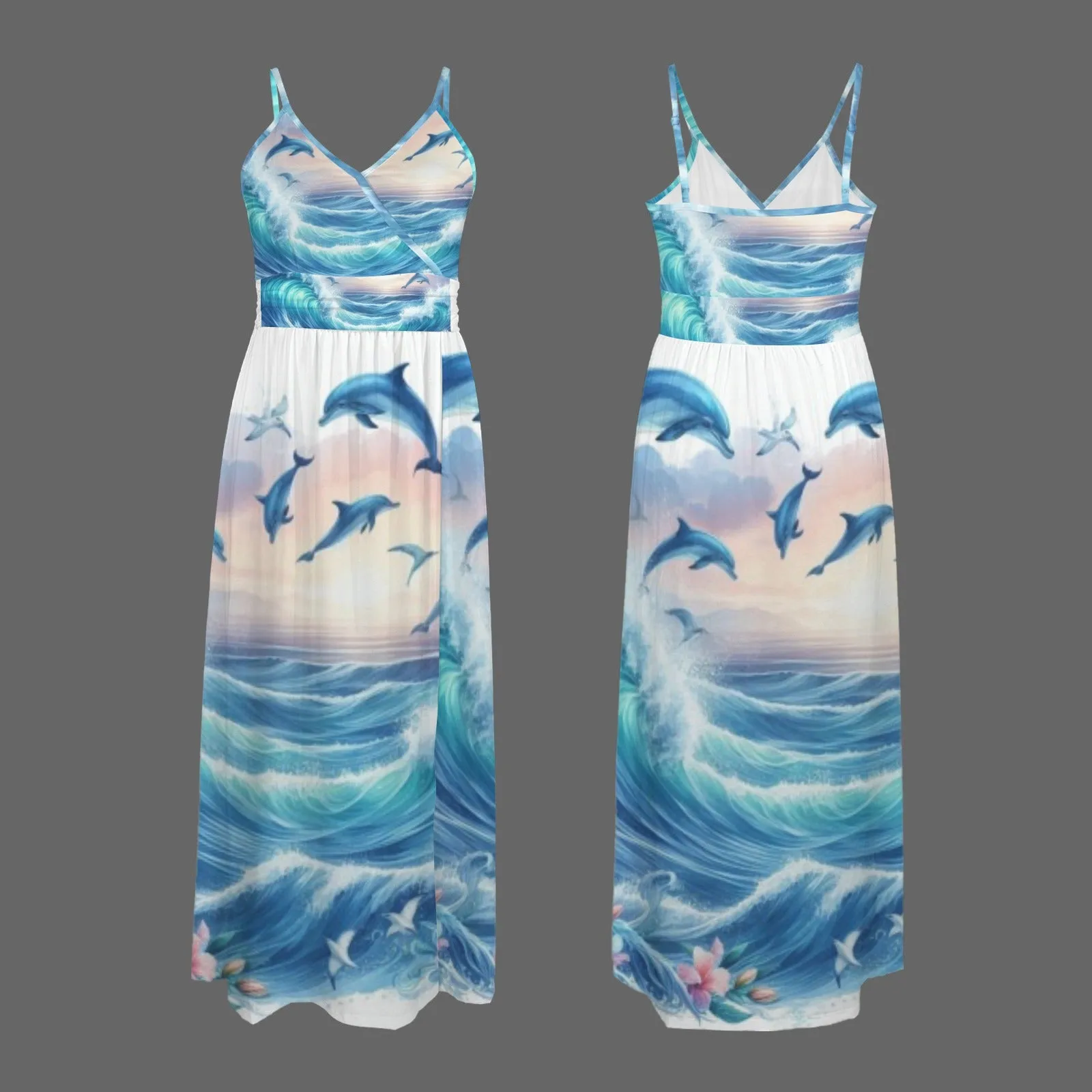 Jumping Dolphins Maxi Dress