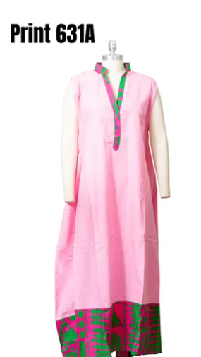 Kara Chic 7805 Print Collar Dress