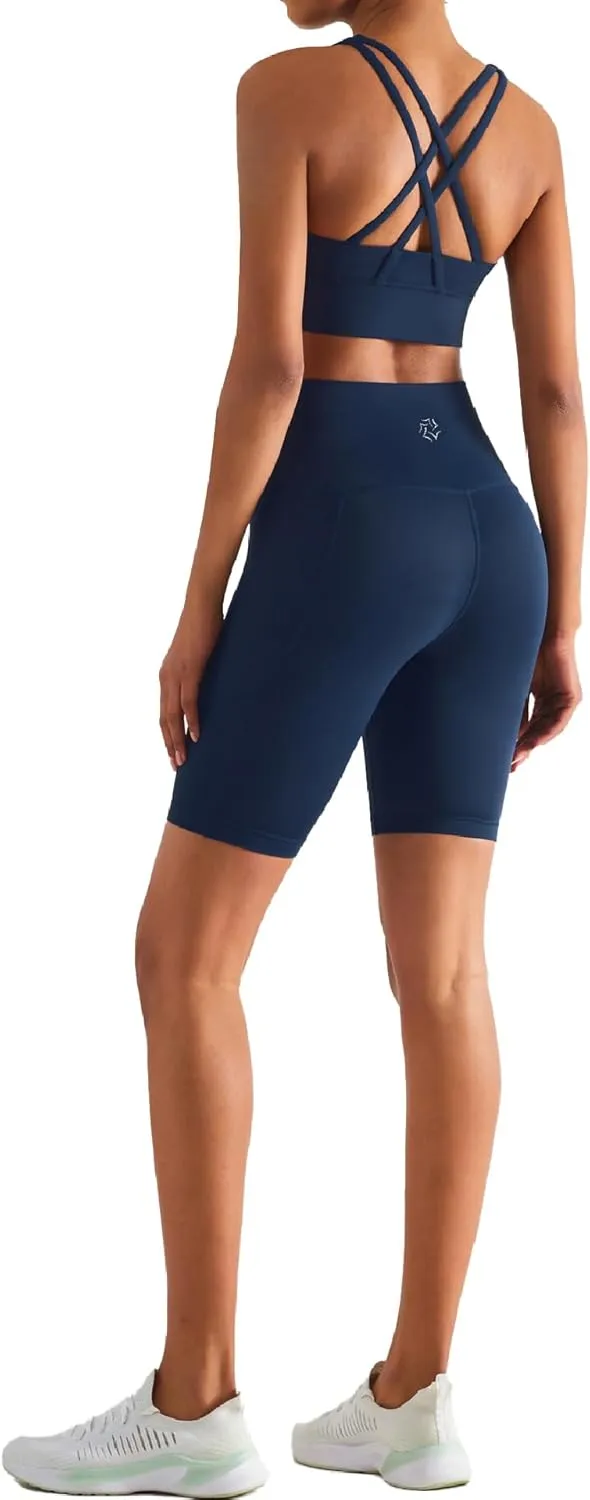 Kseniya Women's Yoga Shorts-Athletic Shorts with Pockets High Waisted and Comfortable.
