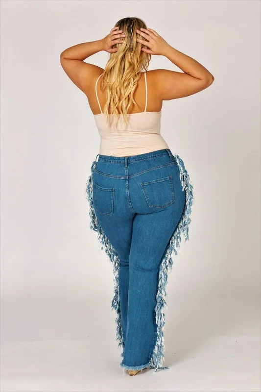 Lace Me Up Curve Flare Jeans