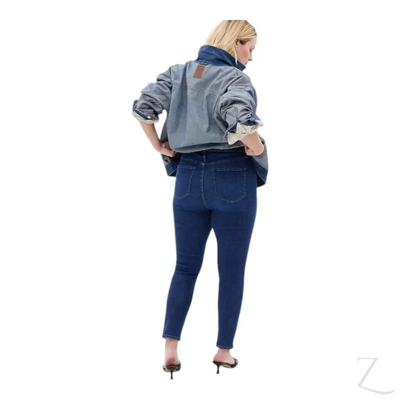 Ladies Extra High Waist Super Strong Stretchy Skinny Denim Jeans | Plain | "Bobo"