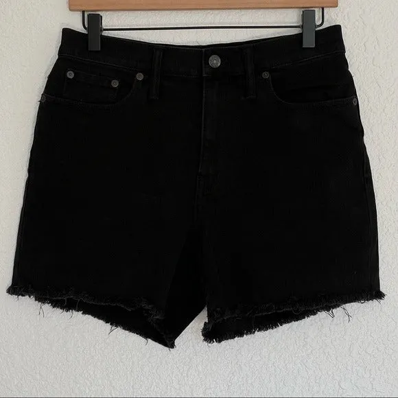 Madewell High Waist Raw Hem Denim Shorts