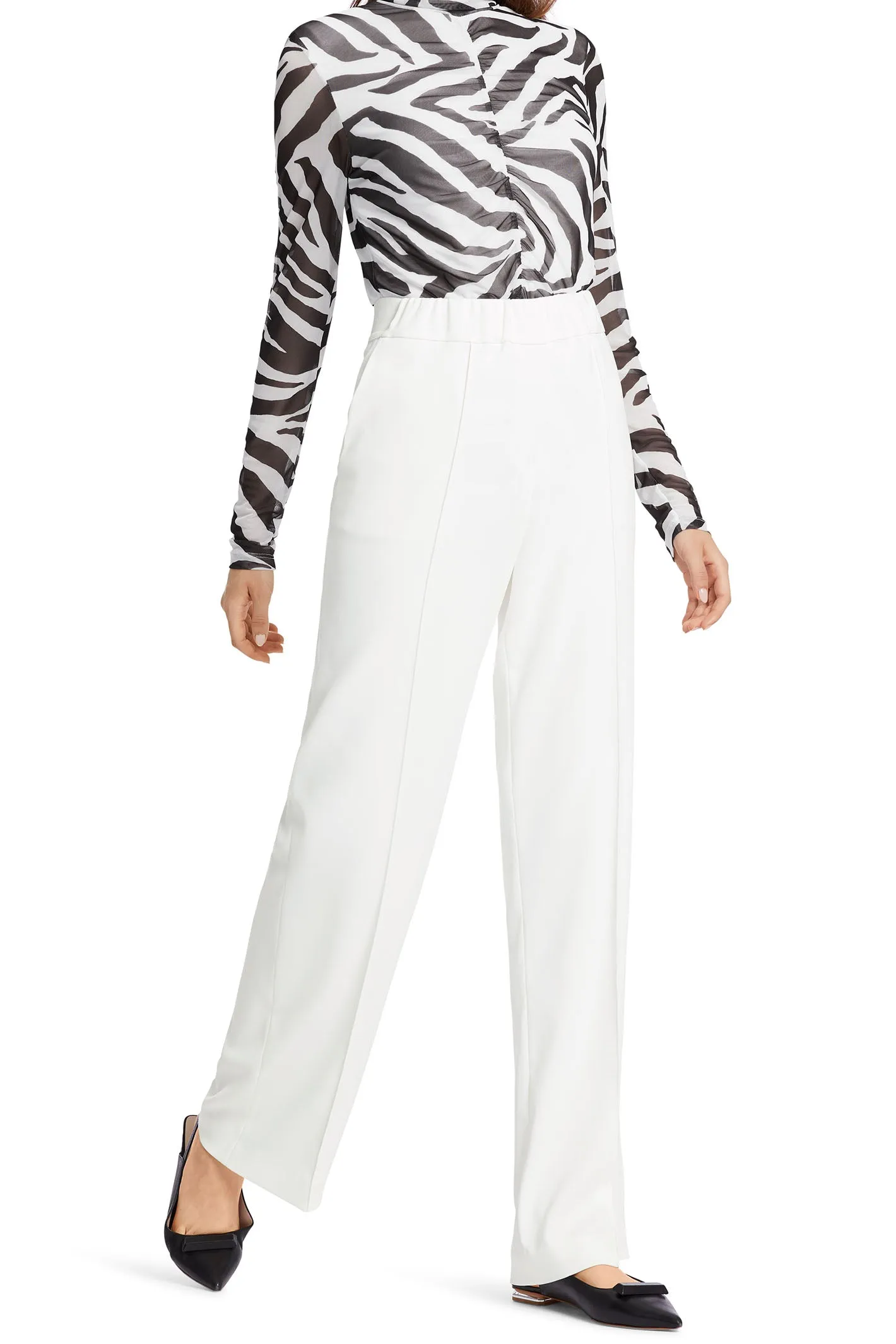 Marc Cain Collection WC 81.17 W56 110 Off White Washington Trousers