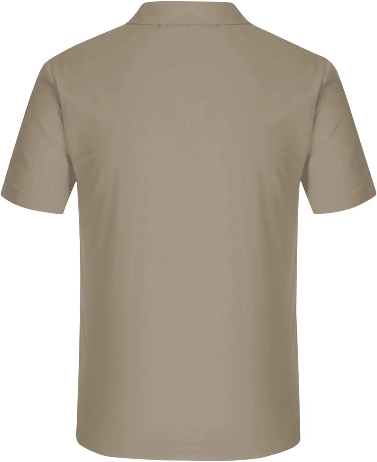 Men's Linen Shirts Casual Short Sleeve Button Down Cotton Shirt Lightweight Casual Summer Collared T-Shirt with Pocket