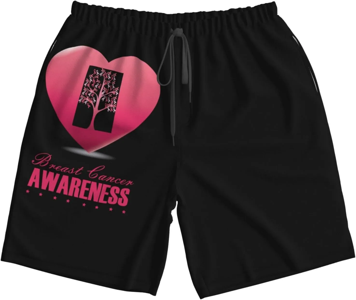 Men's Swim Trunks Beach Shorts Drawstring Quick Dry Running Shorts Comfortable Loose Gym Shorts Swimsuit Pants with Pockets