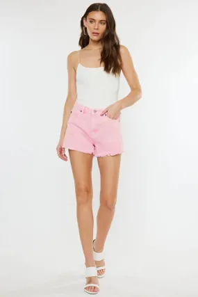 Octavia High Rise Shorts - PINK