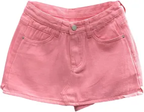 OLEETS Women's Denim Short Skirt - High Waist A-Line Denim Skirt Summer Autumn Fashion Sexy Korean Style Fashion Wome