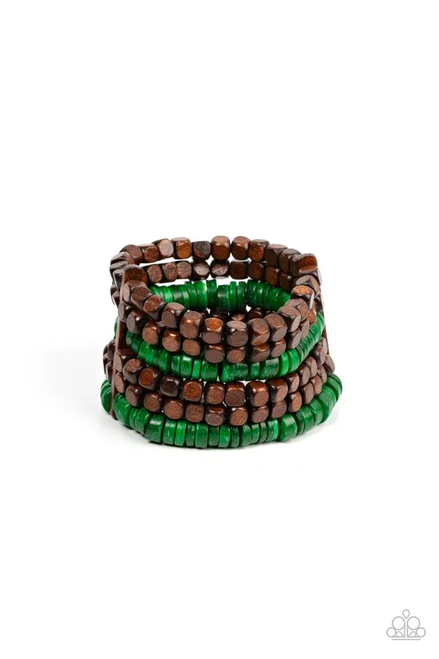 Paparazzi Bracelet ~ Fiji Fiesta - Green