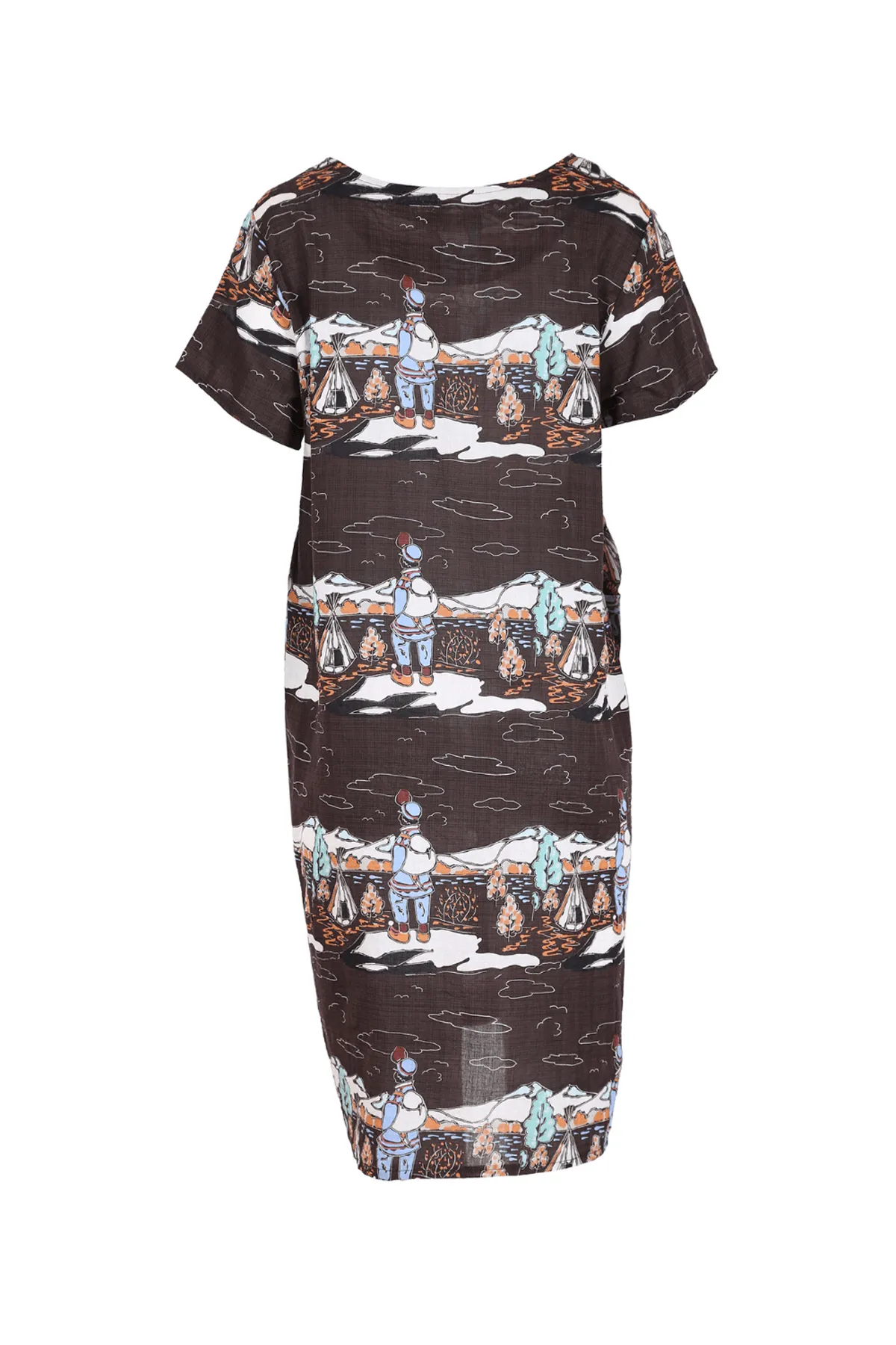 Pathfinder Shift Dress in Seersucker
