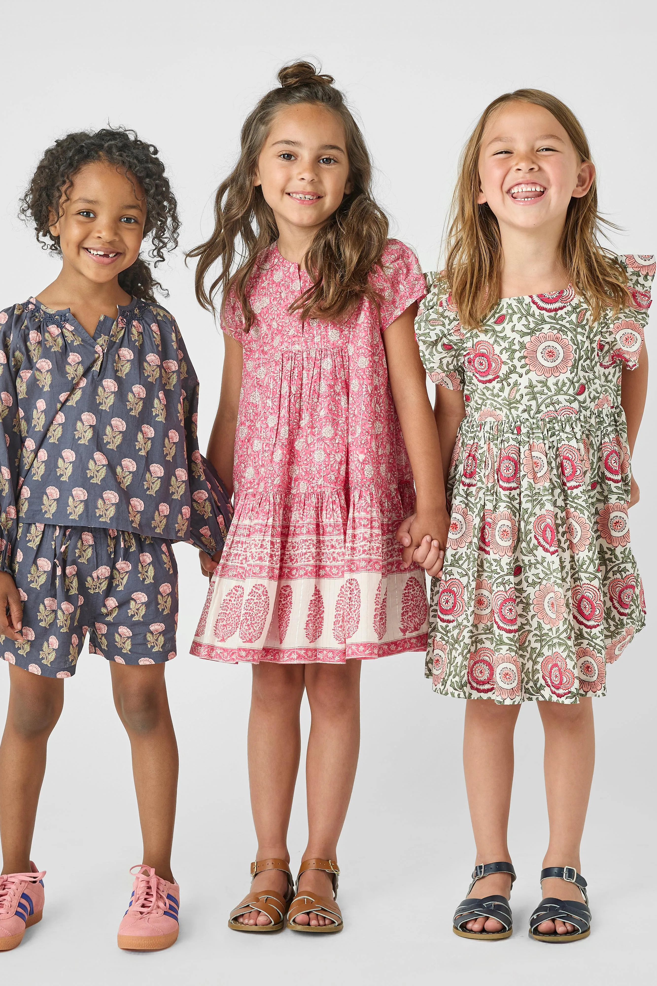 Pink Chicken - Dark Pink Garden Floral Adele Dress