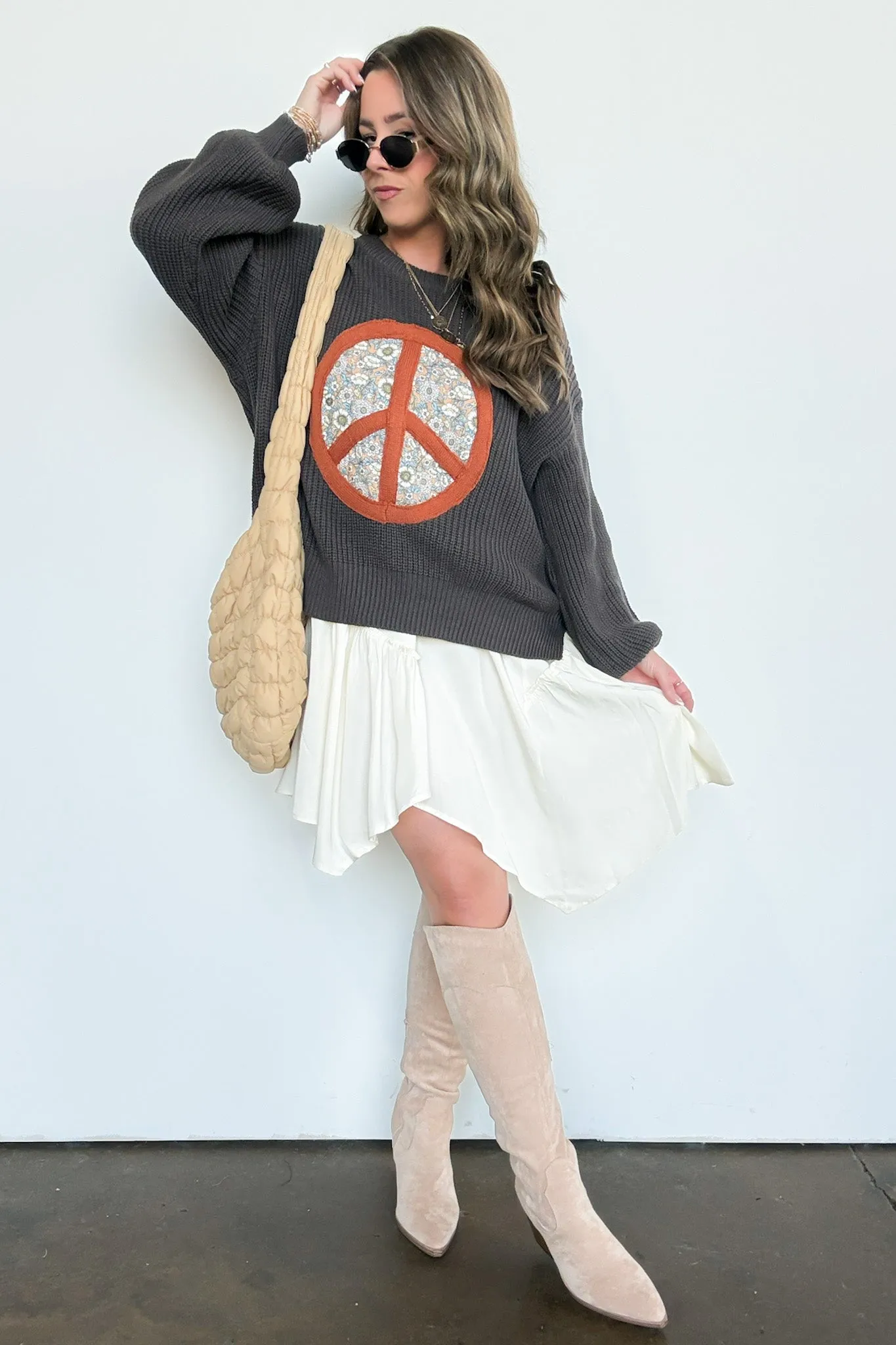 Right Moment Asymmetric Flare Dress