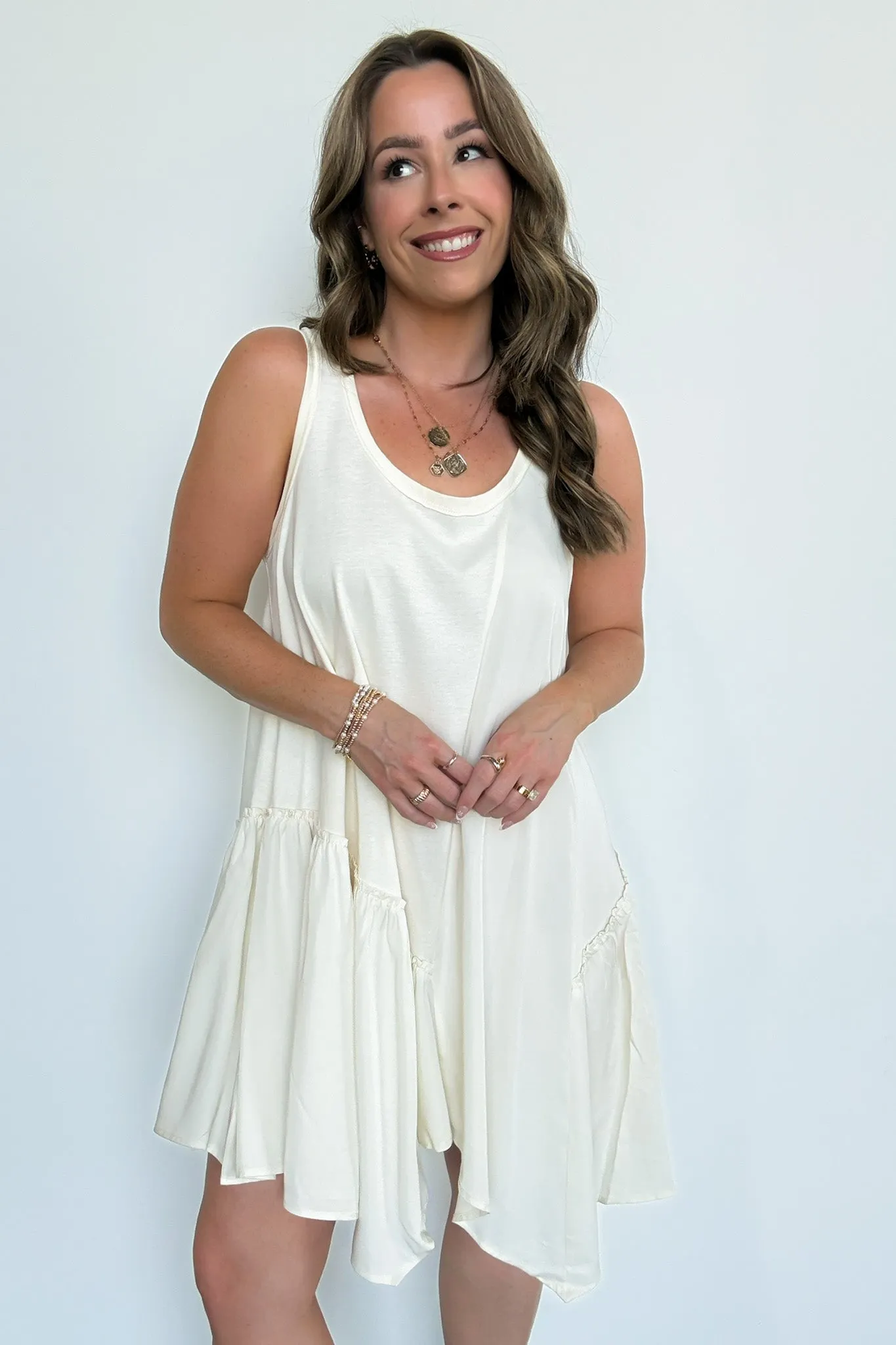 Right Moment Asymmetric Flare Dress