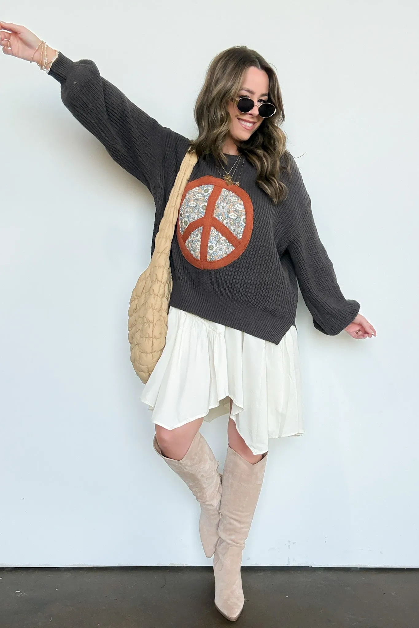 Right Moment Asymmetric Flare Dress