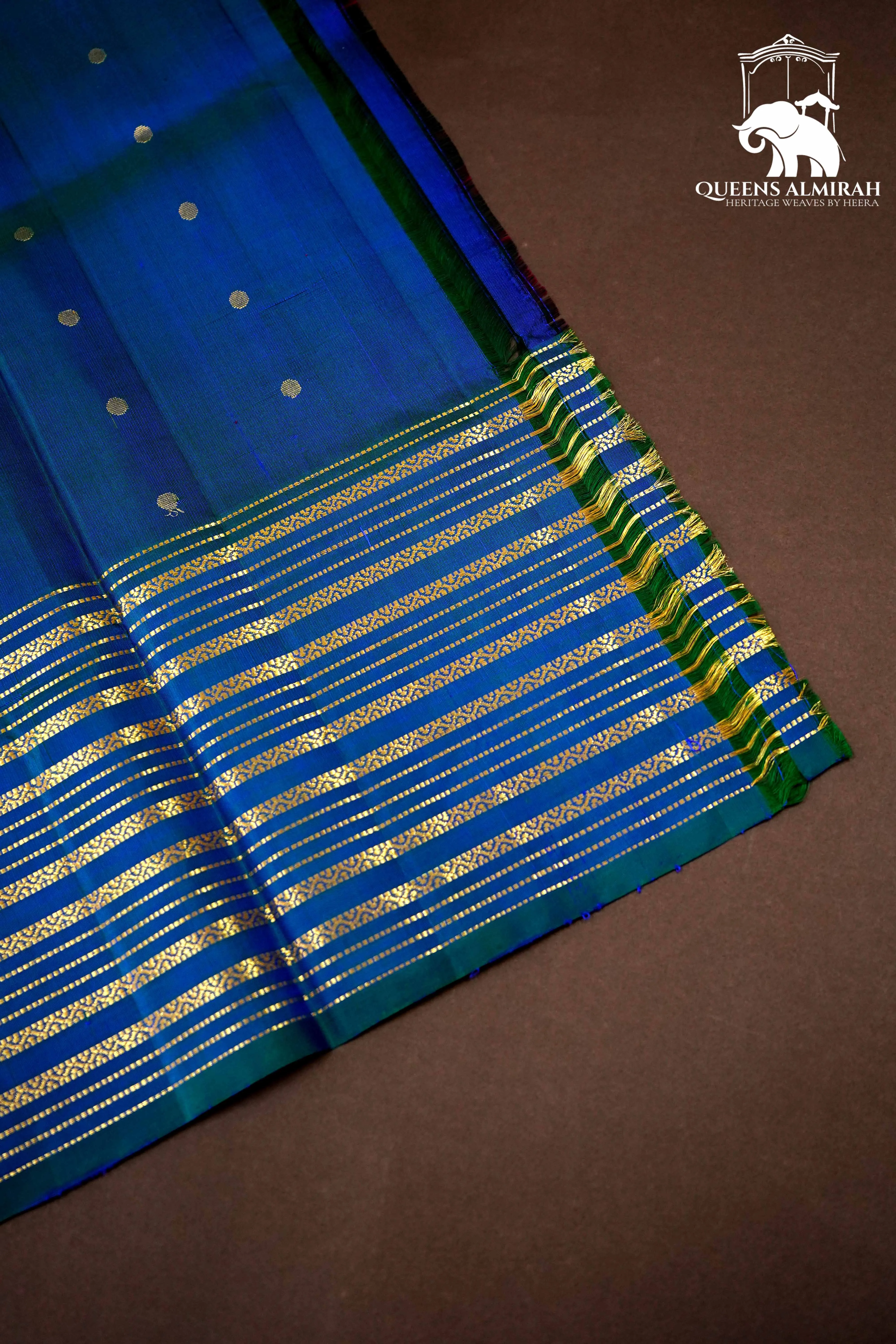 ROYAL PURPLE WITH LAPIS BLUE SOFT SILK SAREE