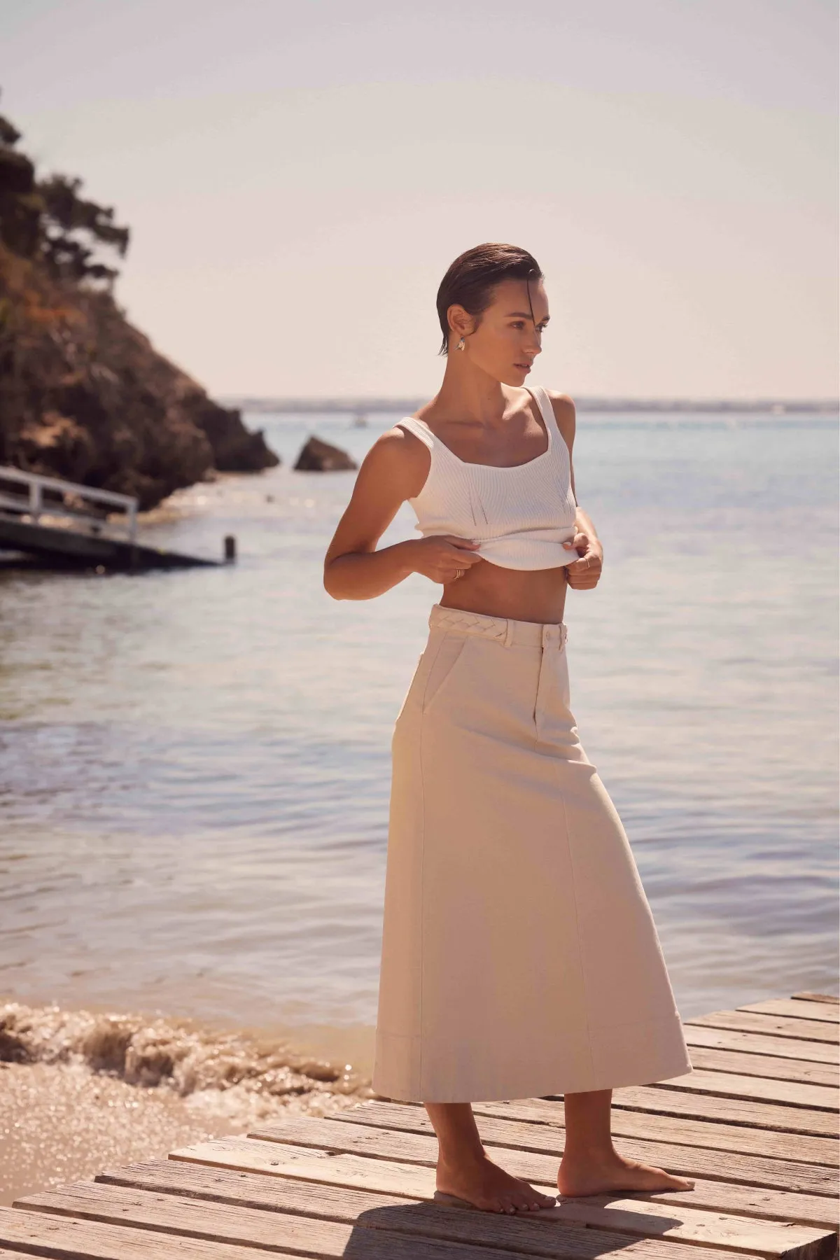 Samba Drill Skirt - Ecru
