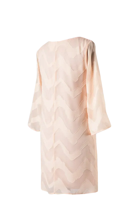 Soft Pattern Peach Shift Dress