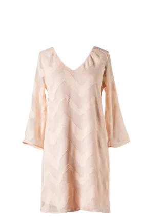 Soft Pattern Peach Shift Dress