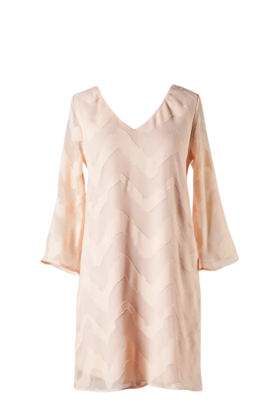 Soft Pattern Peach Shift Dress