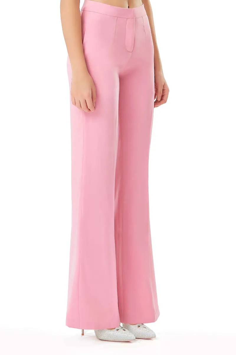 Wide Leg Trousers in Cashmere Pink