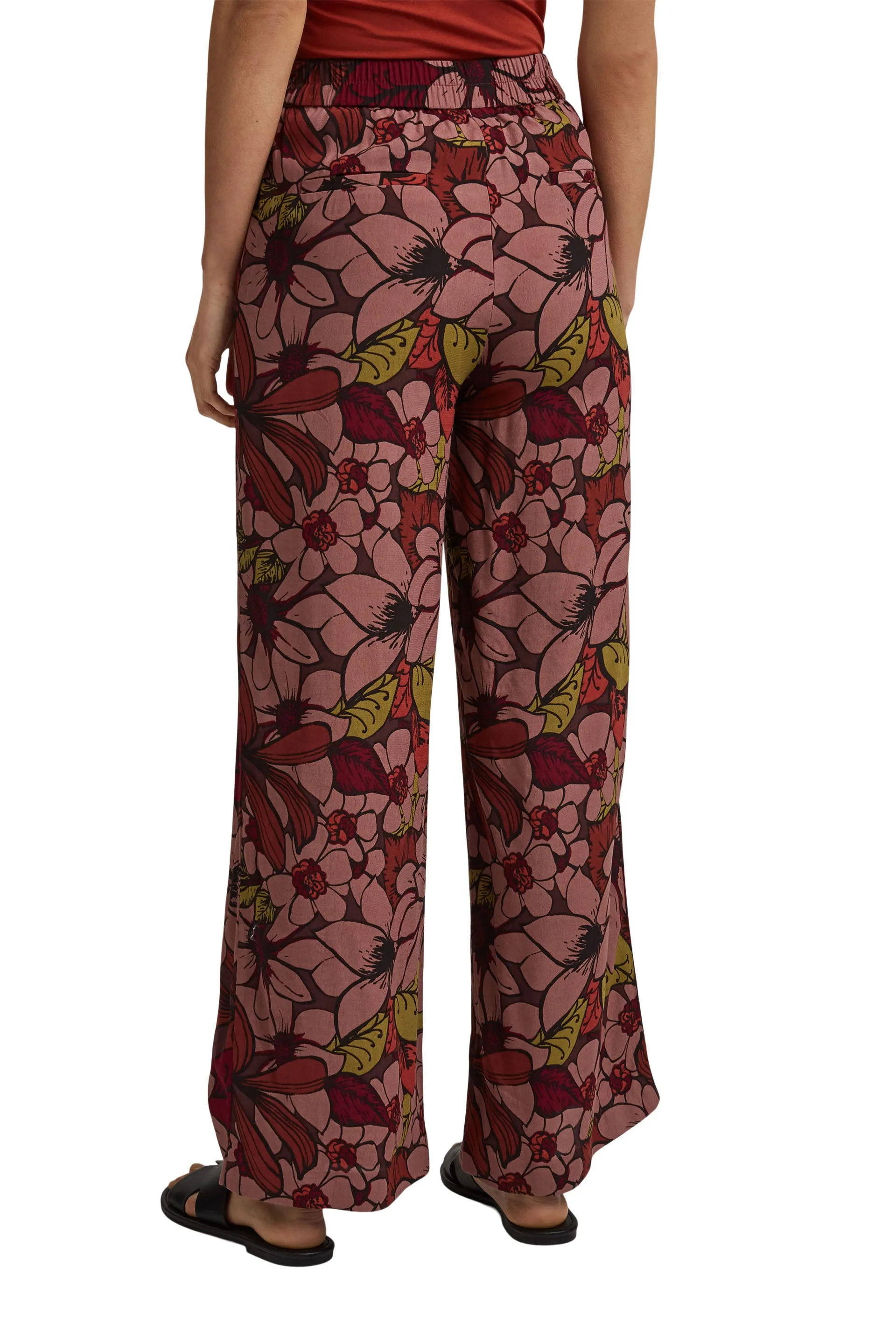 Wide Leg Trousers With Elasticated Waist
