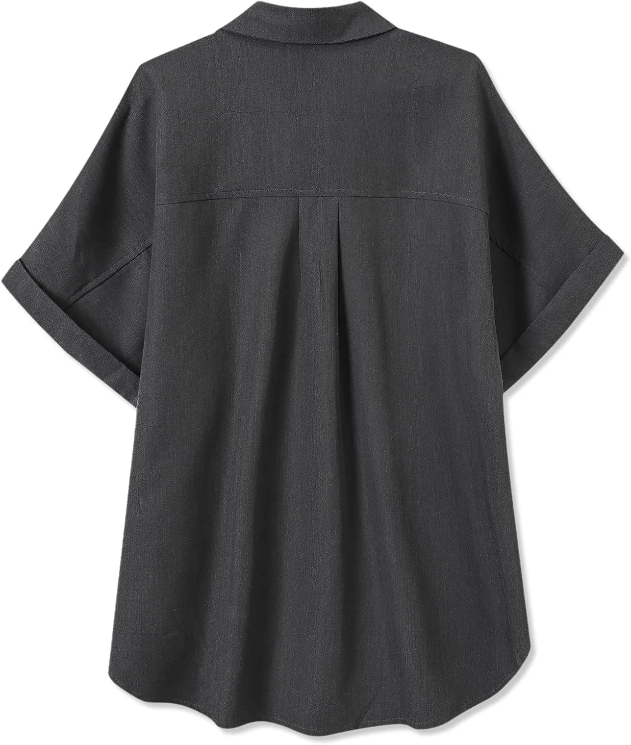 Womens Convenient Snap Casual & Soft Short Sleeve Shirts Blouse, US Small - US 2X-Large