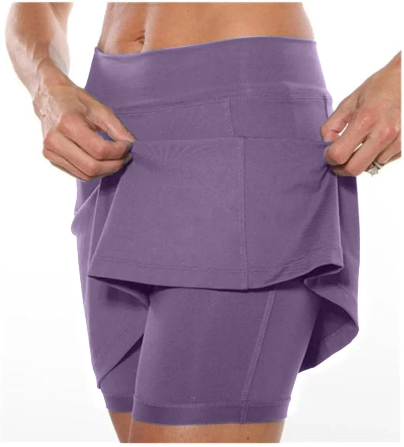 Womens Skorts with Pockets Tummy Control Plus Size Skorts for Women High Waist Athletic Sports Pants Skirt Casual