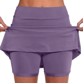 Womens Skorts with Pockets Tummy Control Plus Size Skorts for Women High Waist Athletic Sports Pants Skirt Casual
