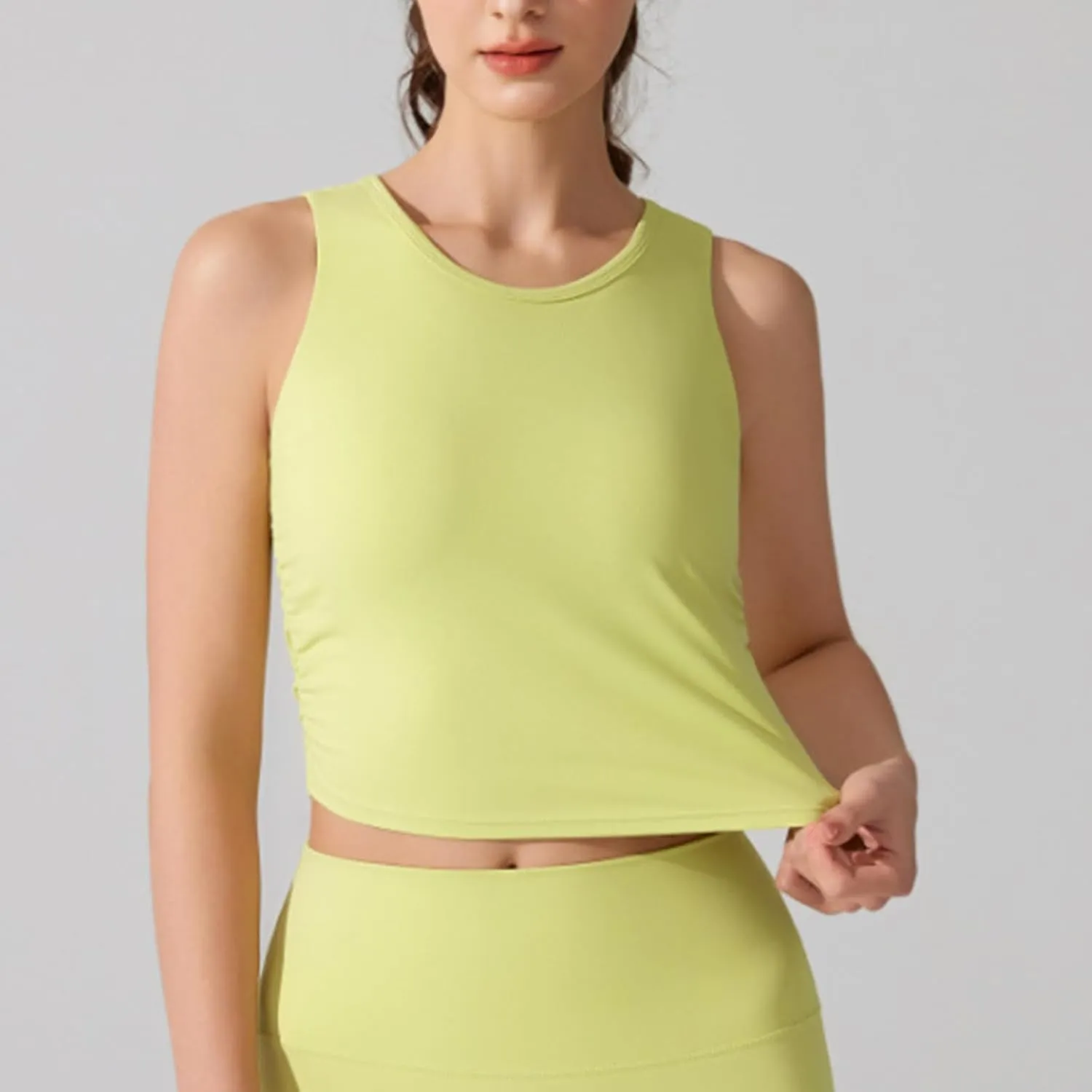 Workout Tank Tops for Women Slim Open Back Running Athletic Gym Top with Padded Summer Quick Dry Casual Yoga Shirt